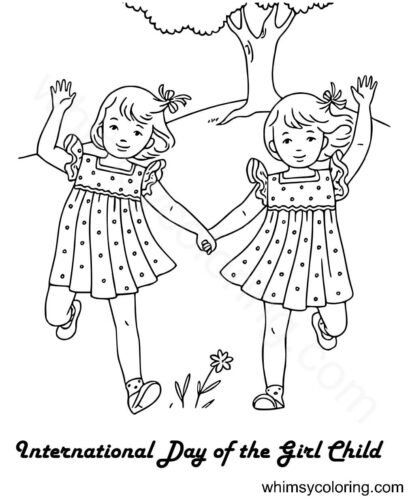 International Day of the Girl Child coloring page
