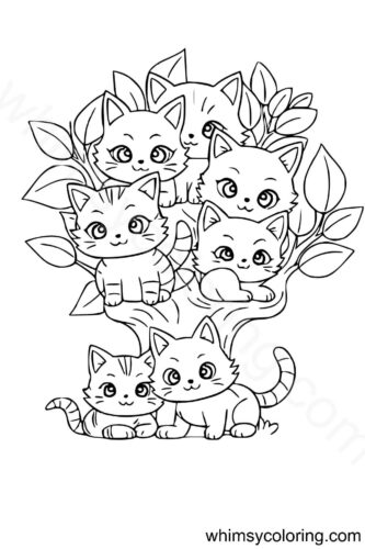 National Cat Day coloring page