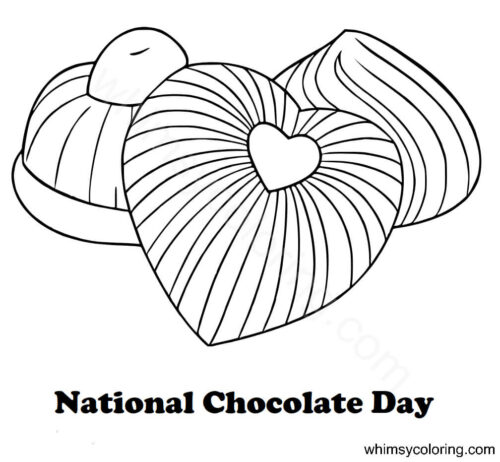 National Chocolate Day coloring page