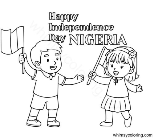 Nigerian Independence Day coloring page