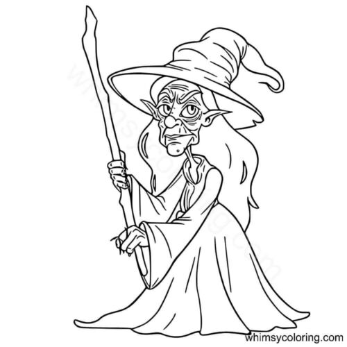 Old witch coloring pages Old witch coloring pages