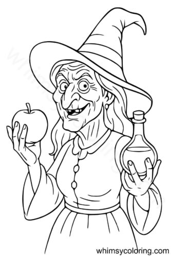 Scary witch coloring page Scary witch coloring page