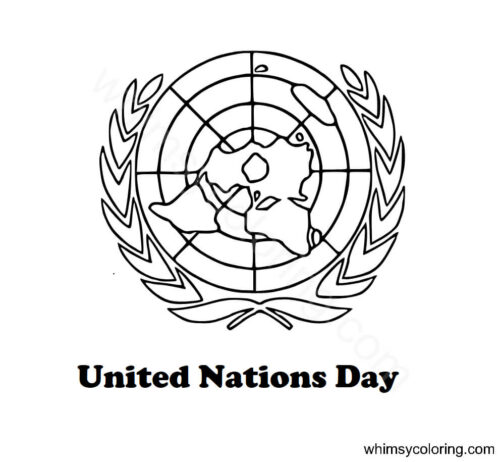 United Nations Day coloring page