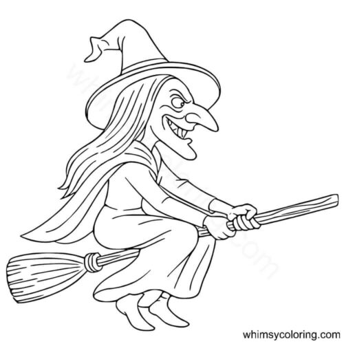 Witch coloring pages printable Witch coloring pages printable