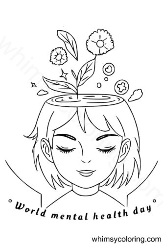 World Mental Health Day coloring page