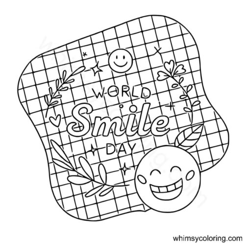 World Smile Day coloring page