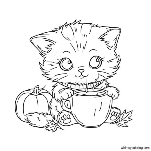 Cat drinking coffee Cat drinking coffee