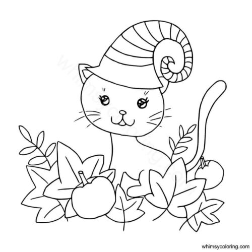 Easy Halloween cat coloring pages Easy Halloween cat coloring pages