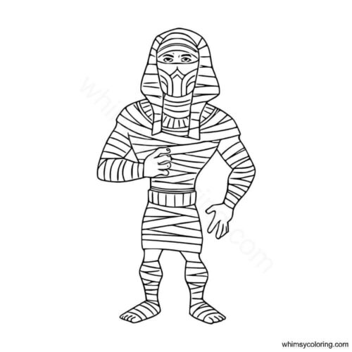 Egypt mummy coloring page
