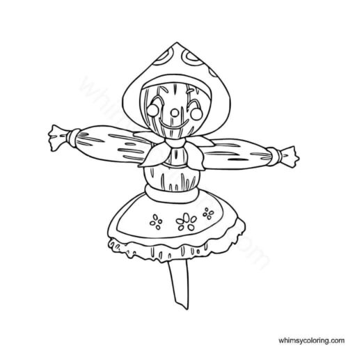 Female scarecrow coloring pages Female scarecrow coloring pages