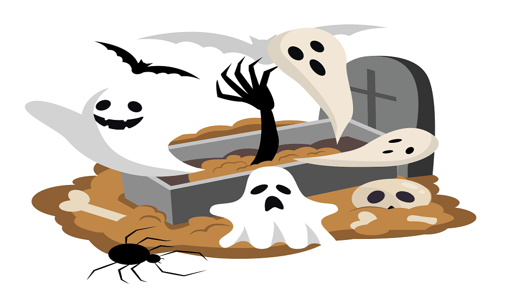 Ghost coloring pages for kids