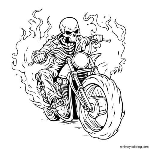 Ghost rider coloring page Ghost rider coloring page