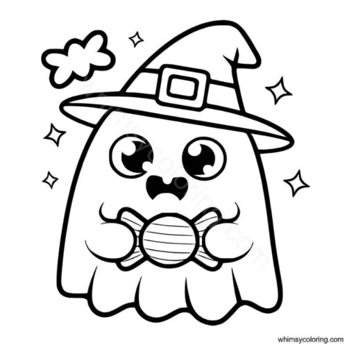 Ghost with his candy Ghost with his candy