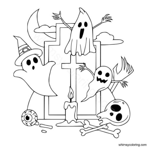 Ghosts coloring page Ghosts coloring page