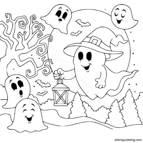 Ghosts coloring pages printable Ghosts coloring pages printable
