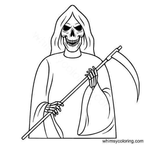 Grim reaper coloring page Grim reaper coloring page