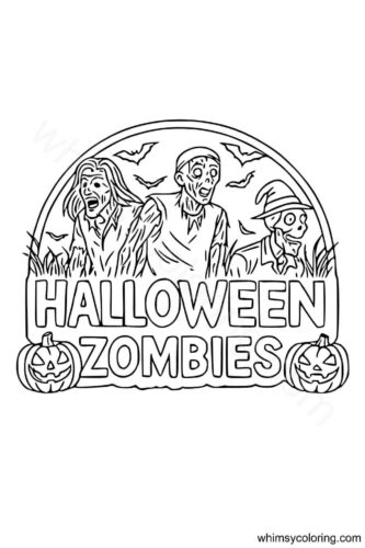 Halloween Zombies coloring pages