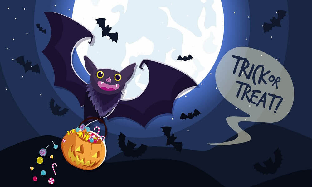 Halloween bat coloring pages for kids