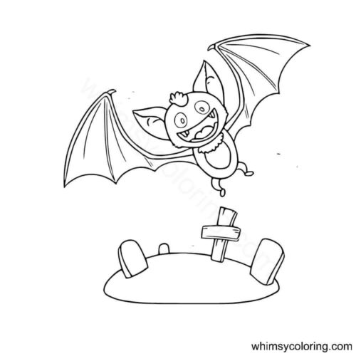 Halloween bat coloring pages free