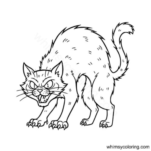 Halloween cat coloring page Halloween cat coloring page