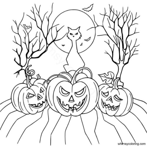 Halloween cat coloring pages Halloween cat coloring pages