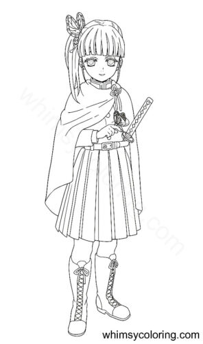Kanao Tsuyuri coloring page Demon Slayer Kanao Tsuyuri coloring page Demon Slayer