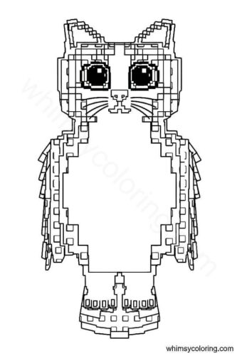 Meowl from Steal a Brainrot coloring page