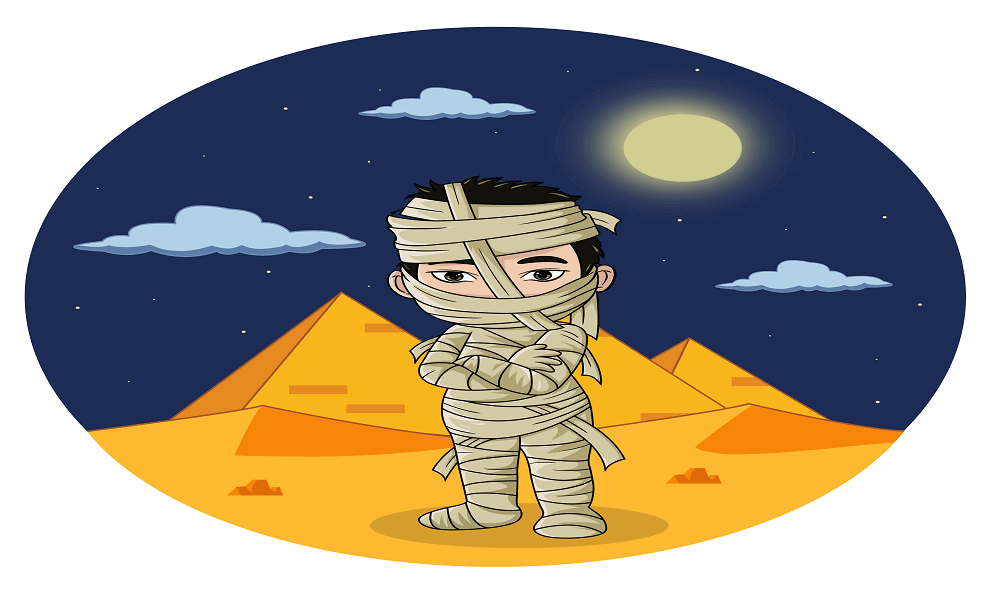 Mummy coloring pages for kids