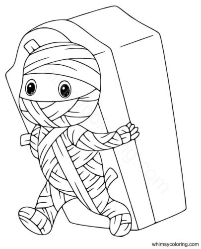 Mummy coloring pages to print