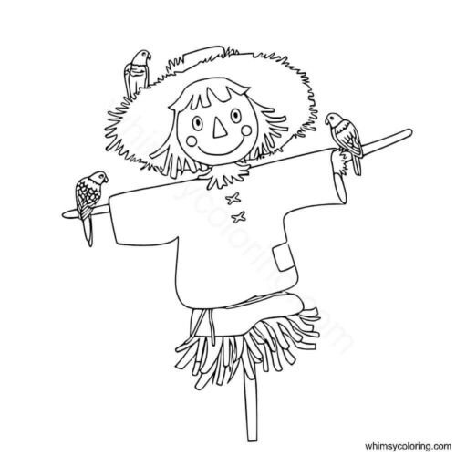 Scarecrow coloring pages free PDF Scarecrow coloring pages free PDF