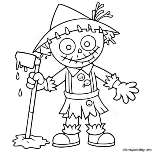 Scarecrow with a shovel Scarecrow with a shovel