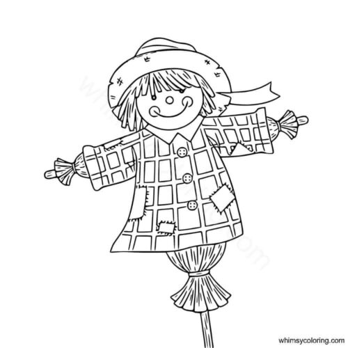 Scarecrows coloring sheets Scarecrows coloring sheets