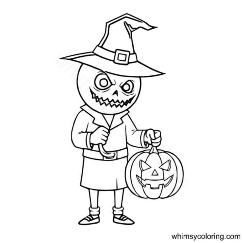 Scary Halloween coloring printable Scary Halloween coloring printable