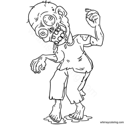 Scary Zombie coloring page