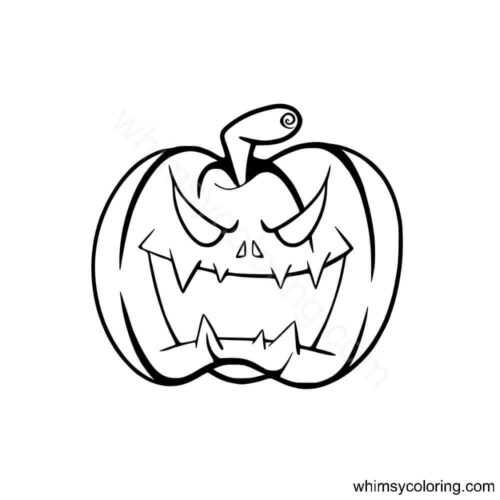 Scary jack o lantern coloring page Scary jack o lantern coloring page