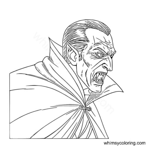 Scary vampire coloring page Scary vampire coloring page