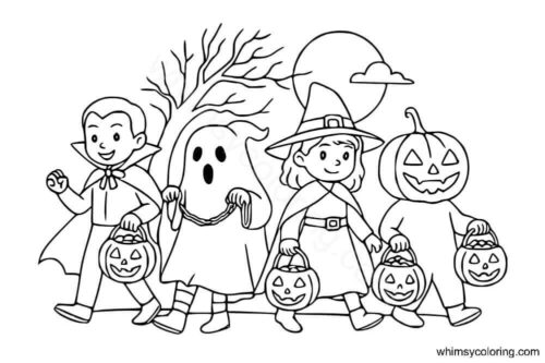 Trick or Treat coloring pages Trick or Treat coloring pages