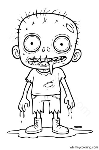 Zombie coloring page