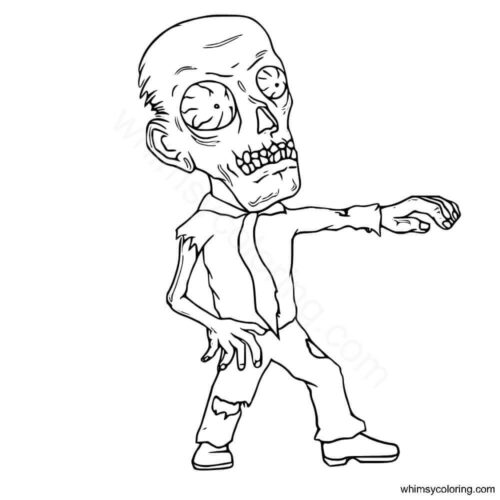 Zombie coloring page printable