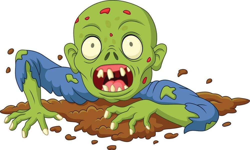 Zombie coloring pages for kids
