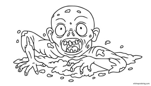 Zombie rising from the grave