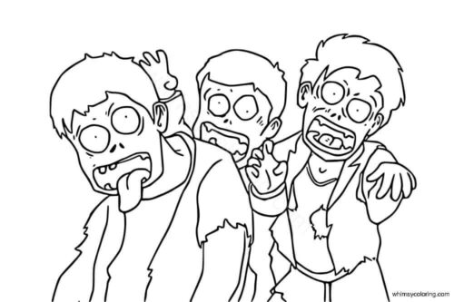 Zombies coloring page
