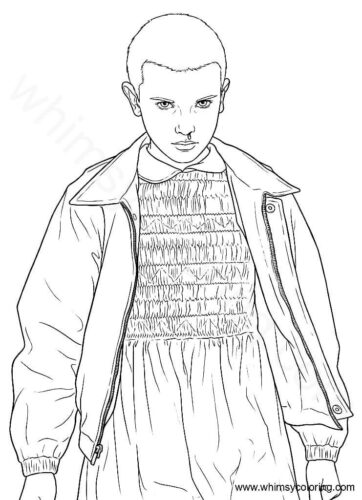 Eleven from Stranger Things coloring page