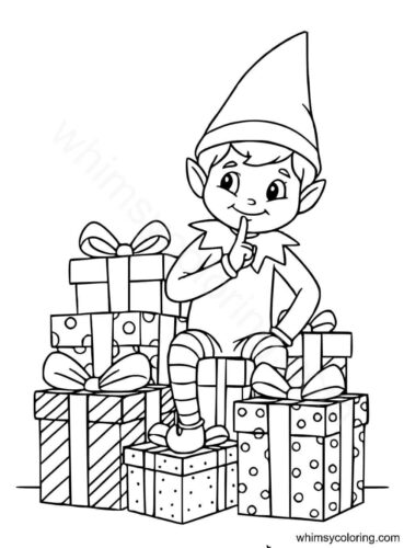 Elf on the shelf coloring images