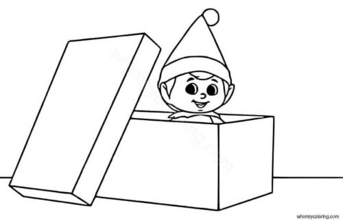 Elf on the shelf coloring pages boy