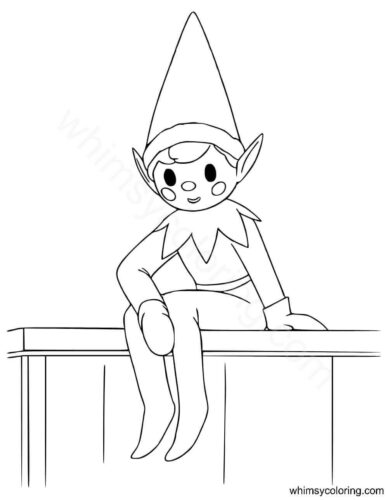 Elf on the shelf coloring pages for toddlers