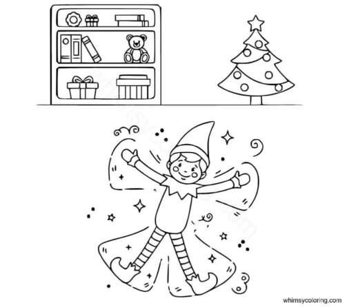 Elf on the shelf coloring pictures to print