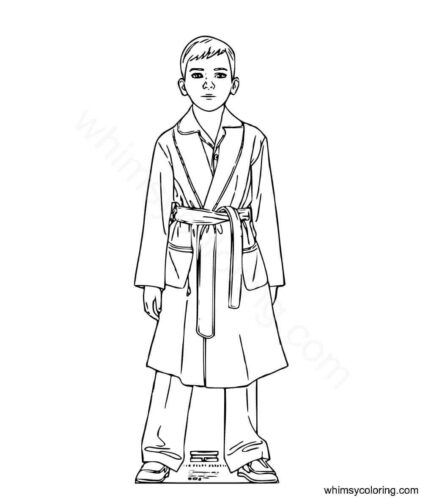 Hero Boy Chris from The Polar Express coloring page Hero Boy Chris from The Polar Express coloring page