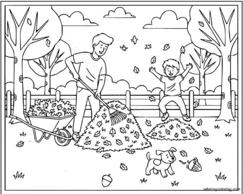 November fun coloring page