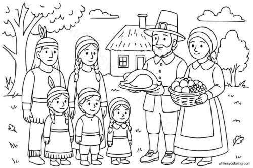 Pilgrims and native americans oloring pages Pilgrims and native americans oloring pages